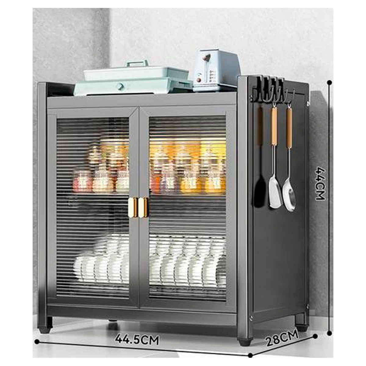 Organizador Escurridor Platos Cocina Utensilio Estante Multiuso 2 Niveles Negro