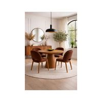 JUEGO DE COMEDOR 4 SILLAS CATALINA MARRON