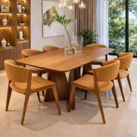 JUEGO DE COMEDOR 6 SILLAS EVA CAMEL