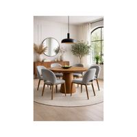 JUEGO DE COMEDOR 6 SILLAS CATALINA PLOMO