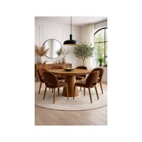 JUEGO DE COMEDOR 6 SILLAS CATALINA MARRON