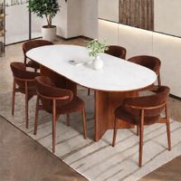 JUEGO DE COMEDOR 6 SILLAS LUNA MARRON