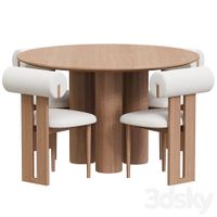 JUEGO DE COMEDOR 4 SILLAS BOREAL BEIGE
