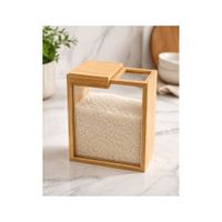 Contenedor Organizador con Tapa Deslizante de Bambú y acrílico  2KG