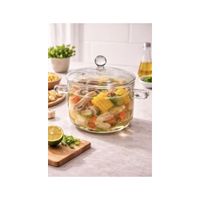 OLLA DE VIDRIO BOROSILICATO CON TAPA 2.5 LITROS