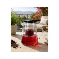 Jarra Infusora de Vidrio Borosilicato 720ML con Filtro y Tapa Hermética para Té e Infusiones