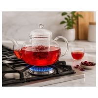 TETERA CON FILTRO PREMIUM 1LT DE VIDRIO BOROSILICATO
