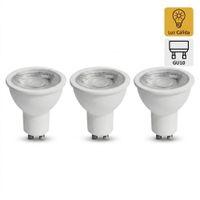 Pack x3 Foco Dicroico LED COB 10W GU10 Luz Cálida  EXTRALED