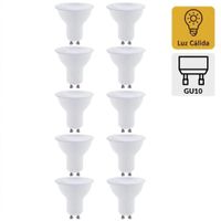 Pack x10 Foco Dicroico LED COB 10W GU10 Luz Cálida  EXTRALED