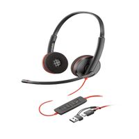 Headset Poly Blackwire 3210 Mono USB-C Negro 8X214A6