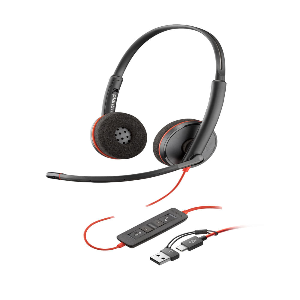 Headset Poly Blackwire 3210 Mono USB-C Negro 8X214A6