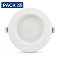 Pack x6 Spot Para Empotrar Caja Octogonal 9W  Color Blanco Luz Blanca