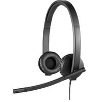 Headset Logitech H570e Stereo Teams USB-A Negro 981-001428
