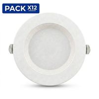 Pack x12 Spot Para Empotrar Caja Octogonal 9W  Color Blanco Luz Blanca