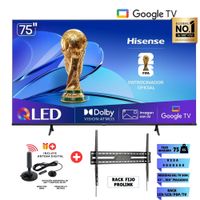 Televisor Hisense 75 Qled 4k Ultra HD Google Tv 75qd6n - Rack Fijo