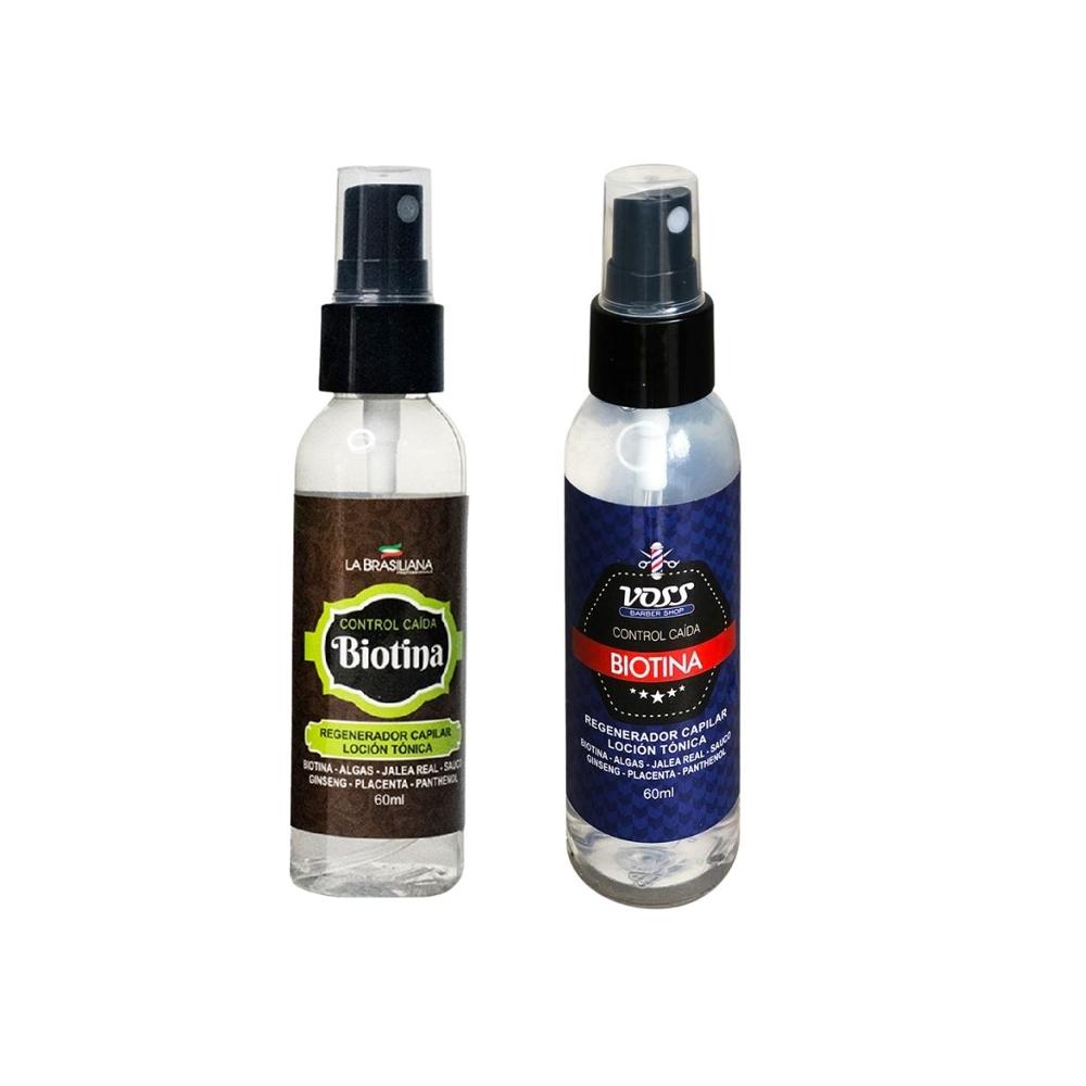 Combo Biotina Mas Biotina VOSS 60ml La Brasiliana  Doble Potencia para el Crecimiento Capilar