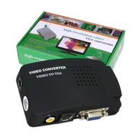 Adaptador Convertidor Rca Tv S-video A Vga Con Cables