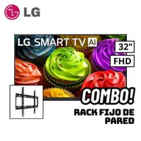 TELEVISOR LG 32 SMART TV WEBOS HUB FHD LED 2026 - 32LB650BPSA + RACK FIJO PARED