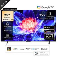 Televisor TCL QLED 75 pulgadas Smart TV 75T6C UHD 4K Google TV