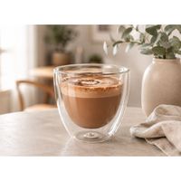 2 Vasos Doble Fondo 450 ml de Vidrio Borosilicato para Bebidas Calientes y Frías