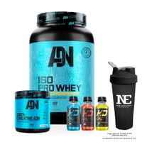 COMBO ADN NUTRITION - ISO PRO WHEY 1KG. COOKIE Y CREATINE ADN 500GR. Y SHAKER
