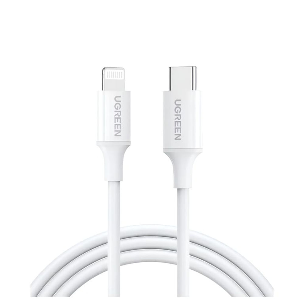 Cable lightning de iphone Ugreen 1m 60w Blanco
