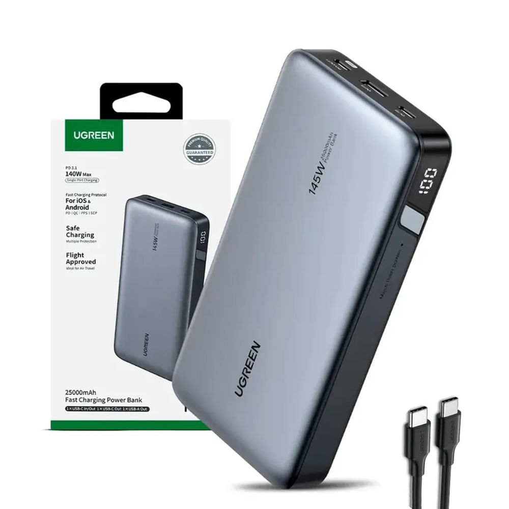 Ugreen Power bank 145w 25000 Mah cargador portátil carga rápida