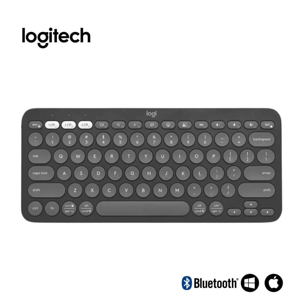 Teclado Logitech Pebble Keys 2 K380s Bluetooth Multidispositivo Español Negro