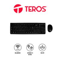 Kit Teclado y Mouse Teros TE-4071S Inalámbrico Español 2.4GHz Negro