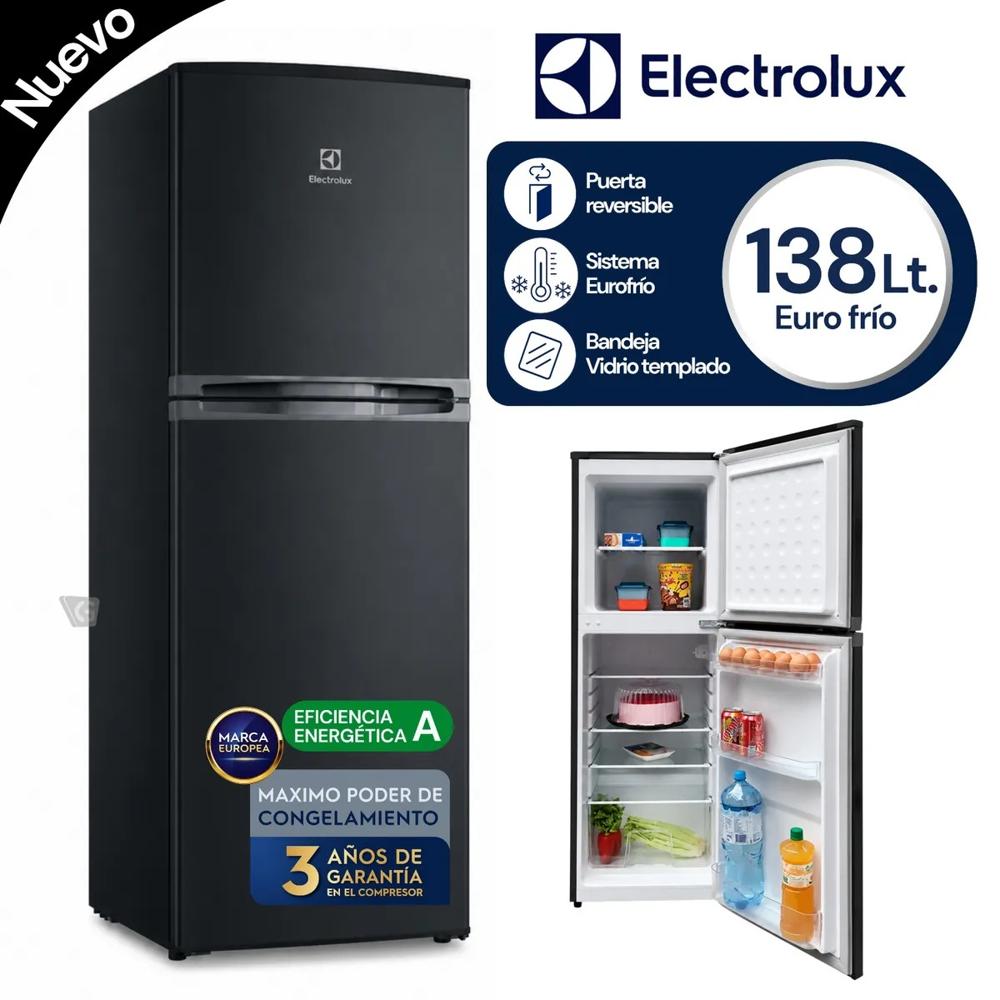 Refrigeradora Electrolux Top Freezer Frost 138 L Negra ERT18G2HNB