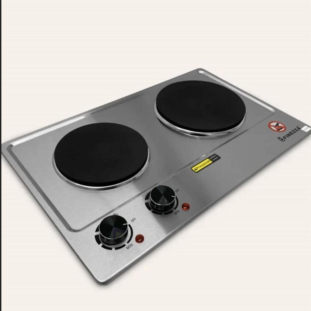 COCINA ELÉCTRICA FINEZZA FZ 320H2CE 2 HORNILLAS 2250W CON 5 NIVELES