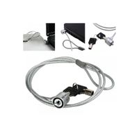 Cadena Cable de Acero con Clave Antirrobo para Laptop de Acero 110cm