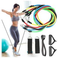 Set de Bandas de Resistencia 11 Piezas - Kit de Ligas para Ejercicio en Casa y Gym