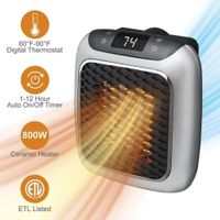 Mini Calefactor Eléctrico Portátil 800W Con Control Remoto
