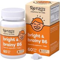Renzos Bright  Brainy B6  Vitamina B6 para Niños 60 Tabletas