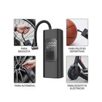 Bomba de Aire Eléctrica Portátil 12V USB - Inflador Multiuso con Parada Automática y Luz LED