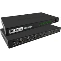 Hdmi Splitter 1x8 1.4 Full Hd 4k Multiplica Señal Conecta 8 tvs