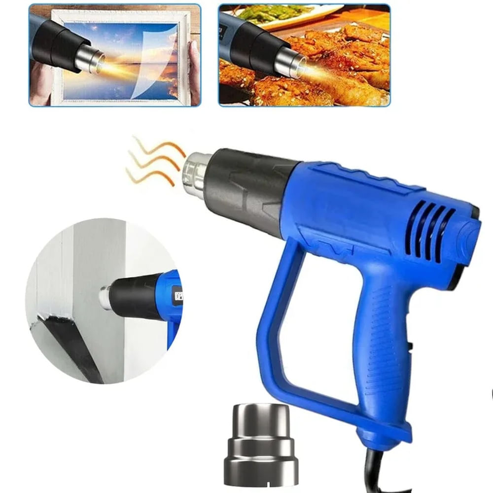 Pistola de Calor Industrial 2000W para Decapado, Sellado y Descongelación Multipropósito