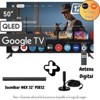 Televisor Blakline 50 Pulgadas QLED 4K Google TV BL50-T6210QD Promoción Soundbar Nex Antena