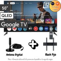 Televisor Blakline 50 Pulgadas QLED UHD 4K Google TV BL50-T6210QD Promoción Antena Rack Fijo