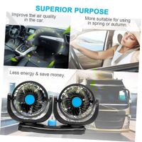 Ventilador Doble de 12V para Auto: Cabezal Giratorio 360°, 2 Velocidades y Conexión a Clgarrera