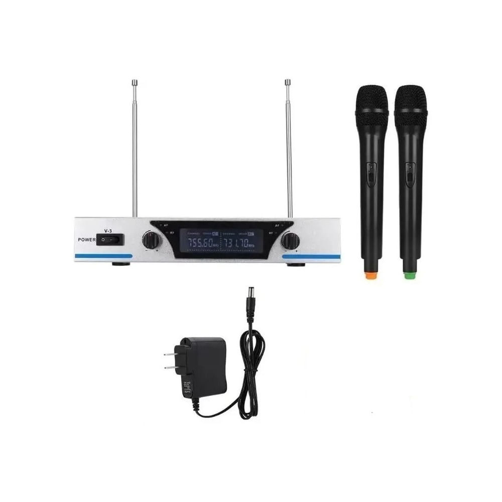 Micrófono Inalámbrico de Mano Dual XY-V-3 - Calidad de Audio Premium para Escenarios y Shows
