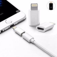 2Adaptadores Entrada V8 a Iphone Convertidor Micro USB A Iphone 8Pines