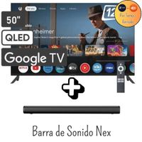 Televisor Blakline 50 Pulgadas QLED UHD 4K Google TV BL50-T6210QD Promoción Soundbar Nex