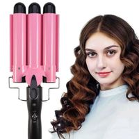 Rizador De Cabello Tenazas Para Rizar El Cabello 3 Barriles Ondulador Moldeador Ondas Tenaza Triple