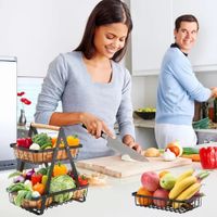 Organizador De Cocina Frutero Y Verdulero De Mesa 2 Pisos