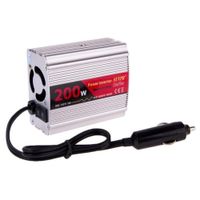 Inversor Portátil 200W 12V A 220V Con Enchufe Universal Para Auto y Camioneta