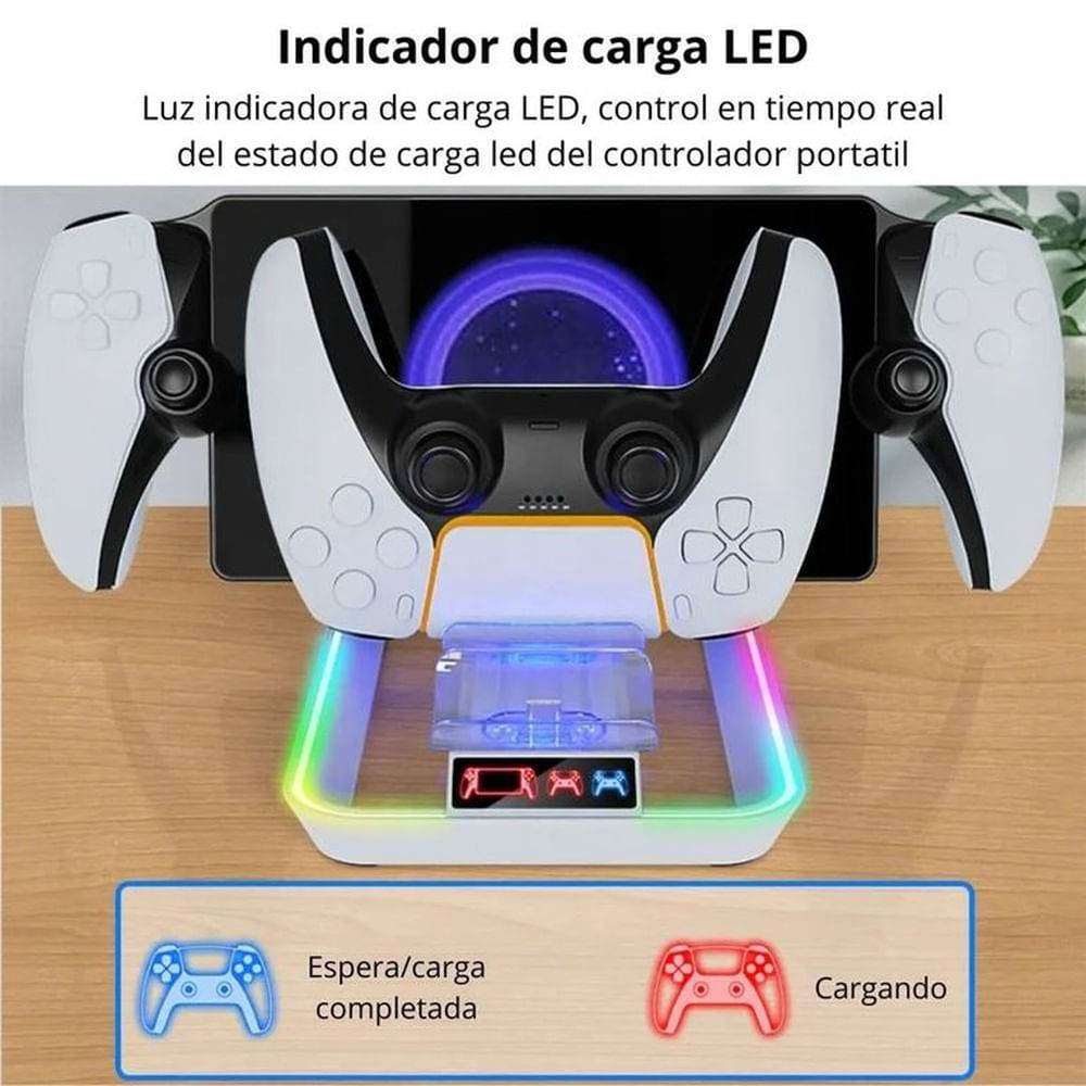 Estación de Carga RGB para Mandos PS5 y Portal PS YZC-504
