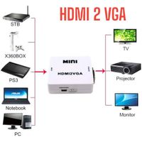 Convertidor HDMI a VGA 1080P Salida de Señal de Audio  HDMI2VGA