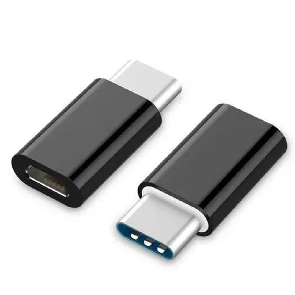 Adaptador Conector Micro USB V8 Hembra a Tipo C Macho